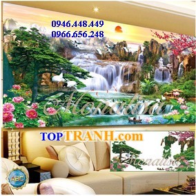 Tranh gắn đá non nước hữu tình